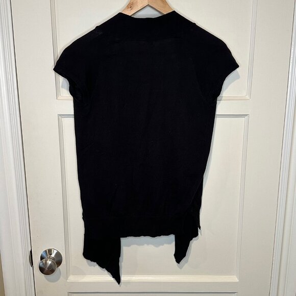 SALE 2/15 silence + noise - Open Front, Short Sleeve Cardigan, Black- Size Small - Picture 2 of 6